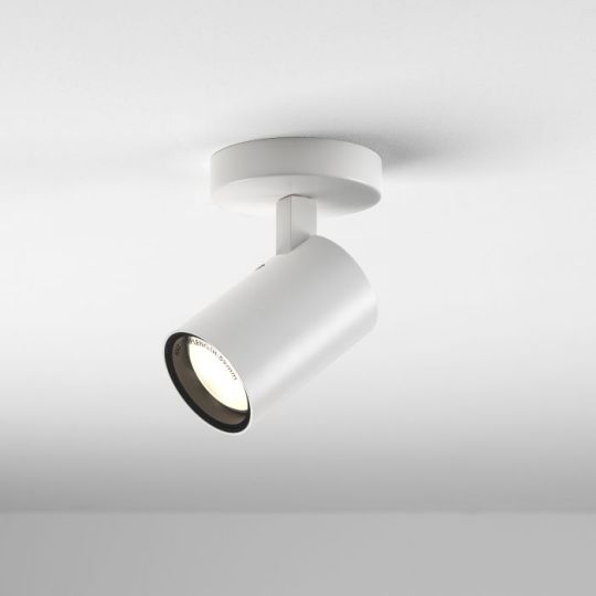 Astro Aqua Single Bathroom Spotlight in Matt White