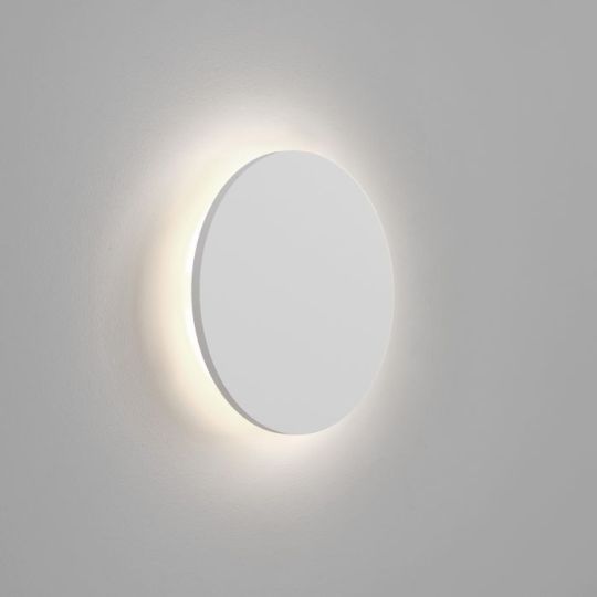 Astro Eclipse Round 250 LED 3000K Indoor Wall Light in Plaster
