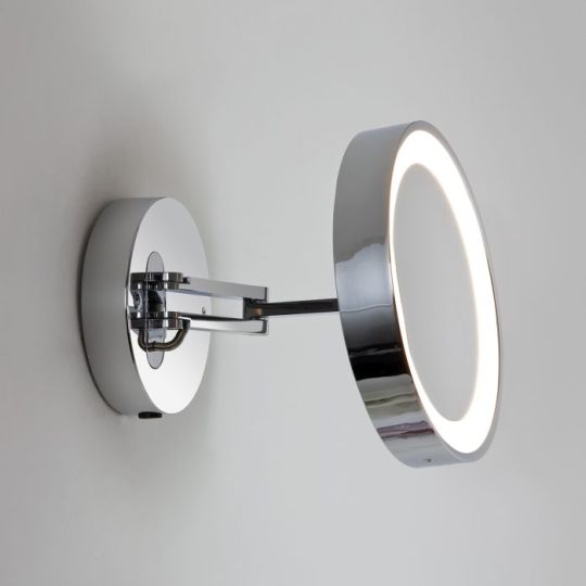 Astro Catena LED Bathroom Magnifying Mirror in Polished Chrome