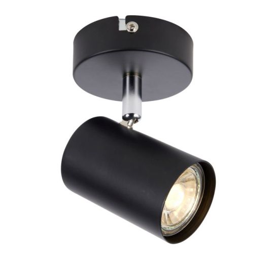 Saxby Arezzo 1Lt Black 35W in Matt Black Paint & Chrome Effect Plate