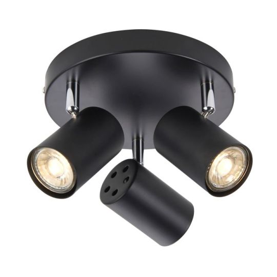Saxby Arezzo 3Lt Round Black 35W in Matt Black Paint