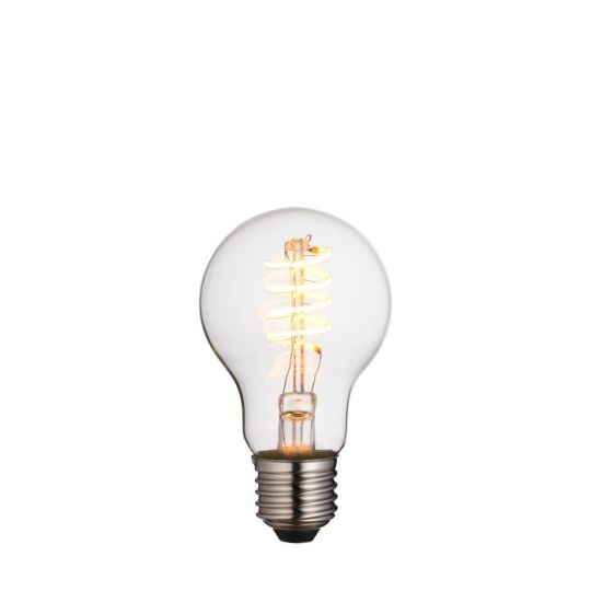 Spiral GLS E27 Filament in Clear Glass Shade