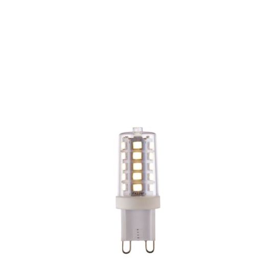 G9 LED SMD Dimmable in Clear & White Polycarbonate Shade
