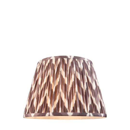 Zigzag 35cm Tapered Shade in Pearl Grey Fabric Shade