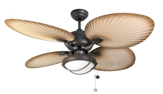 Fantasia Palm Combi 52" Chocolate Brown/Patio Light Kit 114871