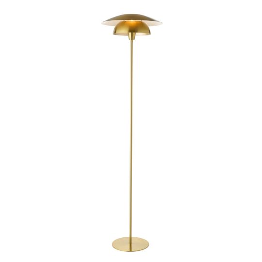 Endon Lyon Floor in Satin Brass Plate