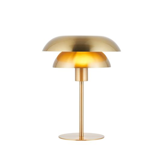 Endon Lyon Table in Satin Brass Plate