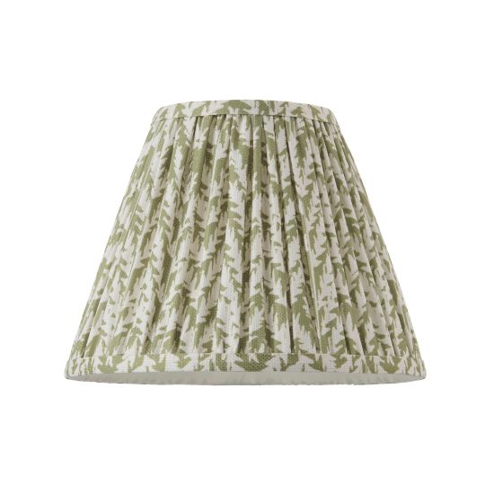Endon Leaf 25cm Tapered Shade in Herb Garden Green Fabric