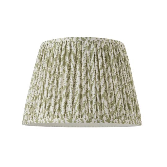 Endon Leaf 35cm Tapered Shade in Herb Garden Green Fabric