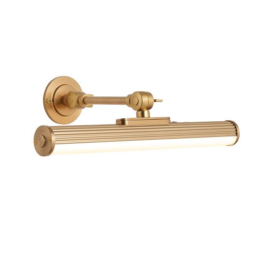 Endon Cirali Rechargeable Picture Light in Warm Brass Plate & Frosted Pc