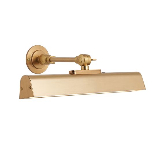 Endon Dalyan Rechargeable Picture Light in Warm Brass Plate & Frosted Pc