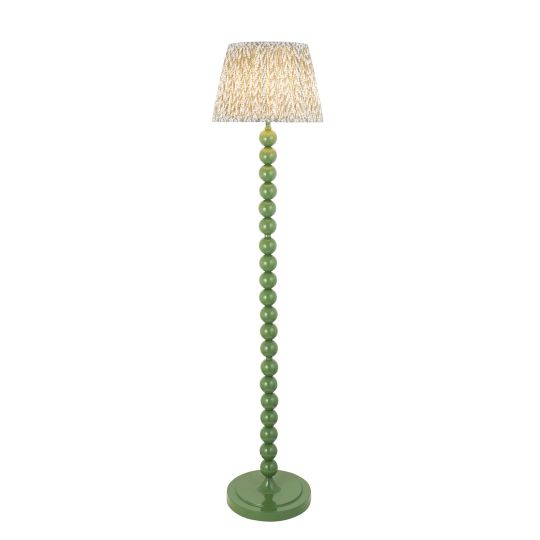 Endon Higgledy & Leaf 35cm Floor in Gloss Cotswold Green Paint & Herb Garden Green Fabric