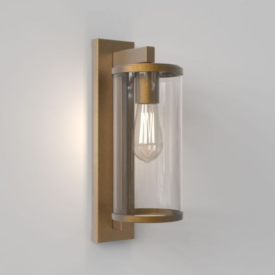 Astro Pimlico 400 Outdoor Wall Light in Antique Brass