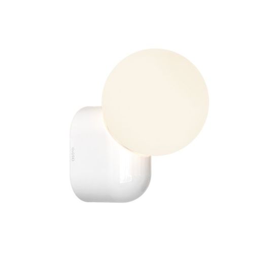Astro Lyra Wall Single Wall Light in Gloss Glaze White