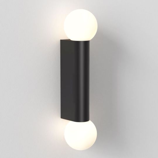Astro Ortona Twin Bathroom Wall Light in Matt Black