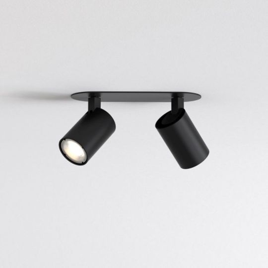Astro Ascoli Twin Recessed Indoor Spotlight in Matt Black