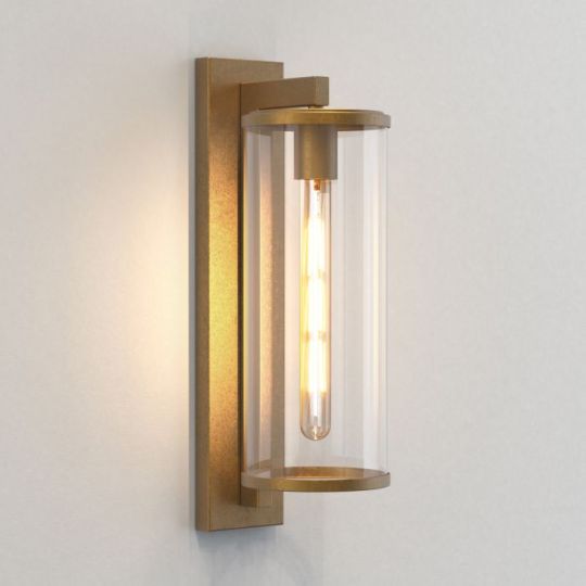 Astro Pimlico 500 Outdoor Wall Light in Antique Brass