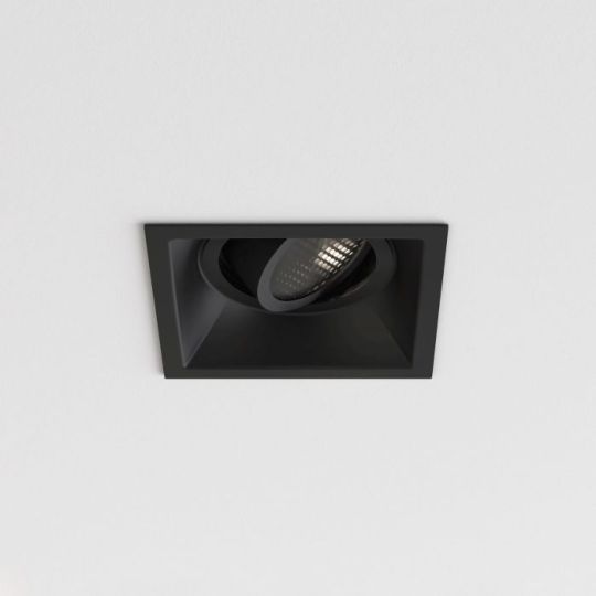 Astro Minima Slimline Square Adjustable Fire-Rated Indoor Downlight in Matt Black