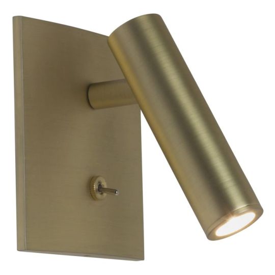 Astro Enna Square Switched LED Reading Light in Matt Gold