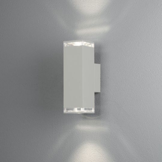 Konstsmide 407-250 White Antarres - Painted Aluminium / Clear Acrylic Glass (7.5x11.5x23.5)