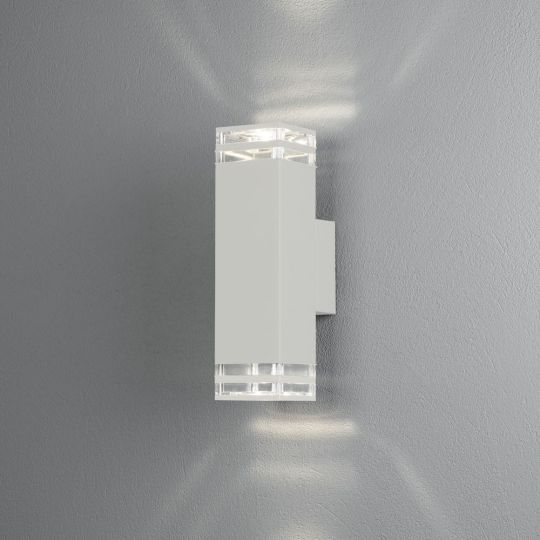 Konstsmide 408-250 White Antarres - Painted Aluminium / Clear Acrylic Glass (7.5x11.5x27.5)
