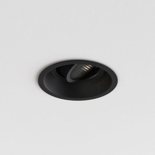 Astro Minima Slimline Round Adjustable Fire-Rated Indoor Downlight in Matt Black