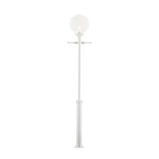 Konstsmide 468-250 Matt White Orion - Lacquered Aluminium/Clear Glass (40x40x240)