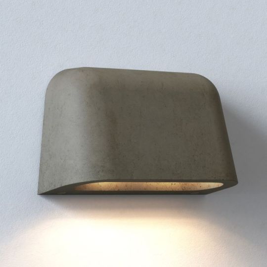Astro Mast Twin Coastal Wall Light in Matt Concrete