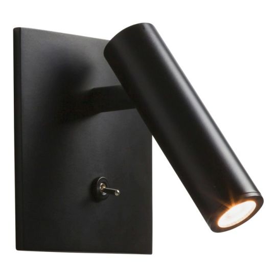Astro Enna Square Switched LED Reading Light in Matt Black