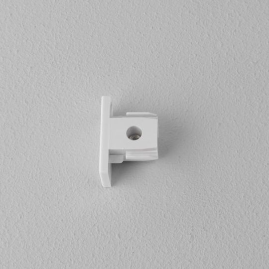Astro Track End Cap Track in Matt White