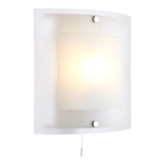 Blake Wall Light in Chrome Plate Finish with Clear & Frosted Glass Shade