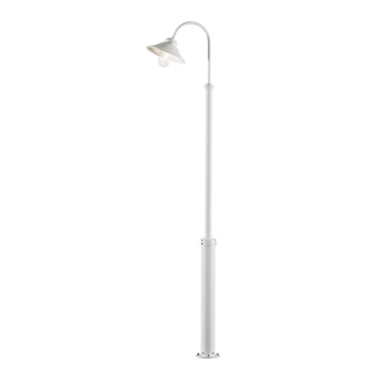 Konstsmide 560-250 Matt White Vega - Lacquered Aluminium And Alu.Zinc Metal Sheet/ Clear Glass (30x55x240)