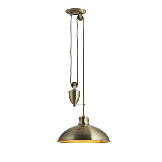 Polka Rise & Fall Pendant in Antique Brass Plate Finish