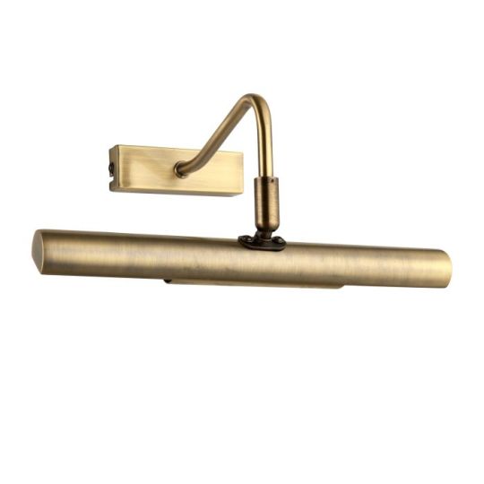 Linton 2 Light Wall Lamp in Antique Brass Plate Finish