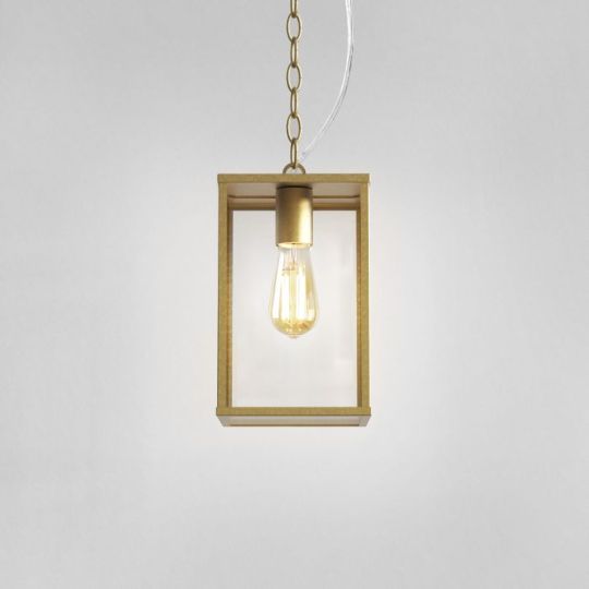 Astro Homefield Pendant 240 Outdoor Pedant in Natural Brass
