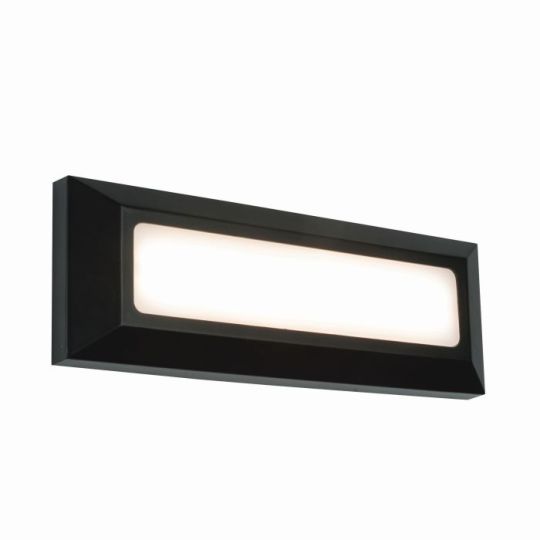 Saxby Severus Landscape Direct Ip65 3W in Black Abs Plastic & Frosted Pc