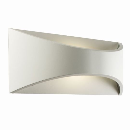 Saxby Vulcan 300Mm 1Lt Wall Ip65 12W in Textured Matt White Paint & Opal Pc