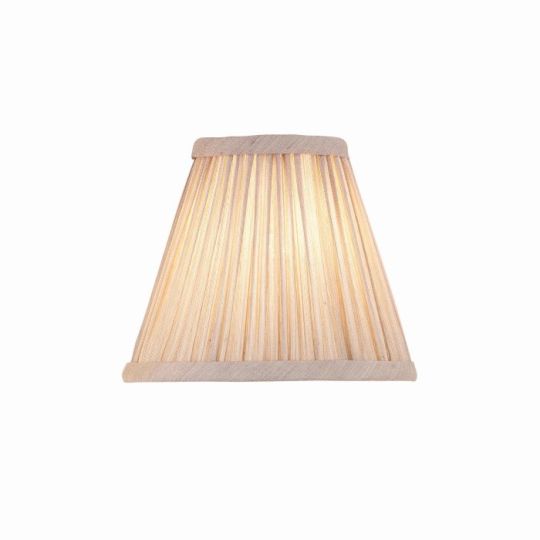 Tiffany Kemp 1Lt Shade in Beige Fabric & Antique Brass Plate