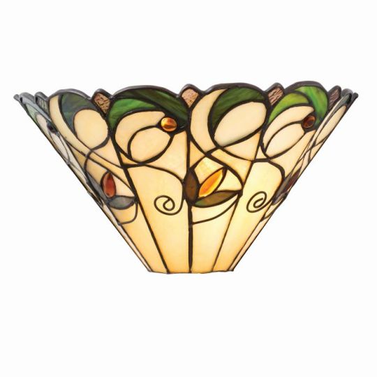 Tiffany Jamelia 1Lt Wall in Tiffany Glass & Matt Black