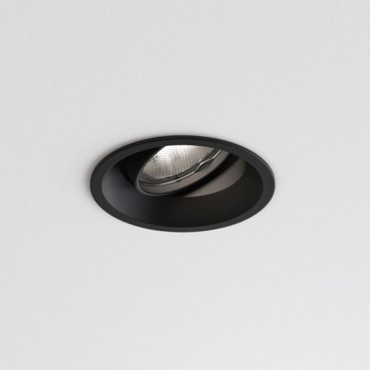 Astro Minima Round Adjustable Indoor Downlight in Matt Black