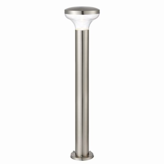 Saxby Roko Bollard Ip44 4.6W in Marine Grade Brushed Stainless Steel & Clear Pc