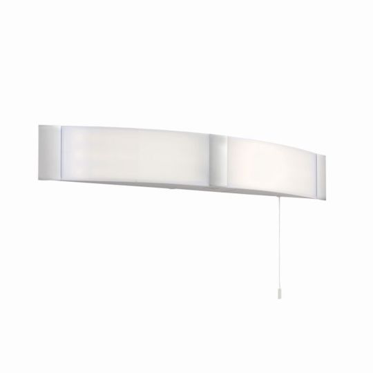 Onan Shaver Wall Light in Chrome Acrylic Finish & Opal Polycarbonate Shade