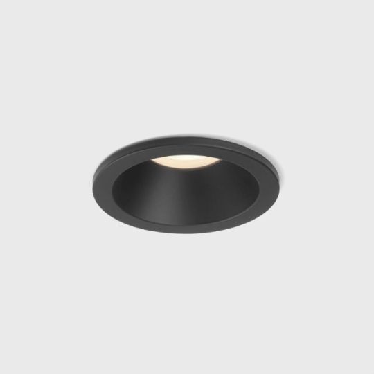 Astro Minima Round Fixed IP65 Bathroom Downlight in Matt Black