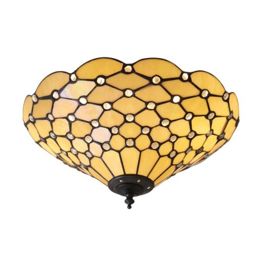 Tiffany Pearl 2Lt Flush in Tiffany Glass