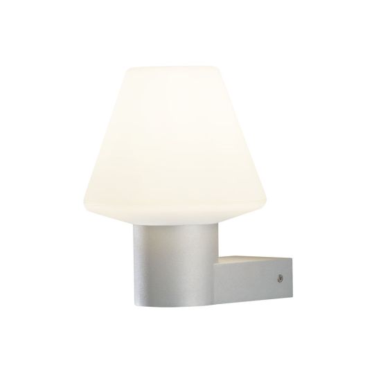 Konstsmide 7271-302 Grey Barletta - Lacquered Aluminium / 0Pal Coloured Glass (19x23x24.5)