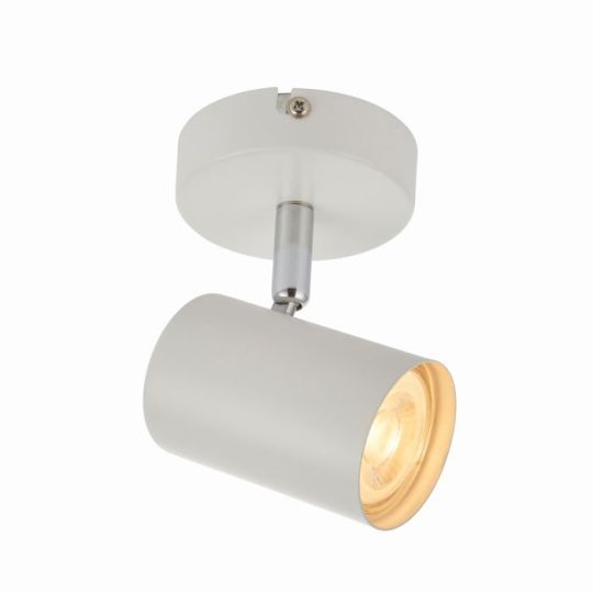Saxby Arezzo 1Lt White 7W in Matt White Paint & Chrome Effect Plate