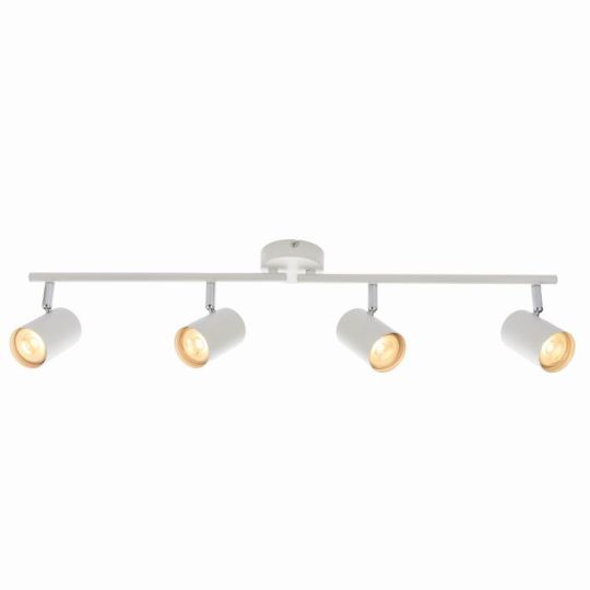 Saxby Arezzo 4Lt Bar White 7W in Matt White Paint & Chrome Effect Plate