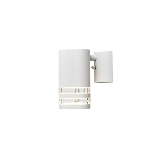 Konstsmide 7515-250 Matt White Modena - Clear Plastic Glass (14.5x9x15.5)