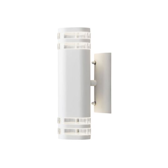Konstsmide 7516-250 Matt White Modena - Clear Plastic Glass (14.5x9x28.5)