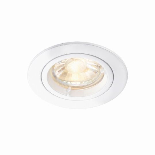 Saxby Cast Fixed 50W in Matt White Paint